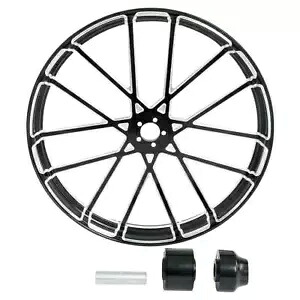 21インチx3.5インチ フロントホイールリム シングルディスクハブ付き ハーレーストリートグライド 08-23 21に適合 21\