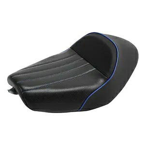 ブラック + ブルードライバーソロシートハーレースポーツスター XL 883 1200 2010-2022 19 20 に適合 Black+Blue Driver Solo Seat Fit For Harley Sportster XL 883 1200 2010-2022 19 20 【並行輸入品】