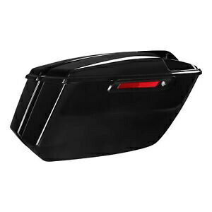 ブラックサドルバッグ 6x9インチスピーカーカットアウト付き ハーレー CVO ストリートグライド 23-24 に適合 Black Saddlebags W/ 6x9\