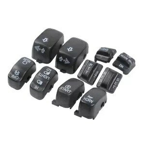 10x スイッチボタンキャップハンドコントロールカバーハーレーエレクトラグライドクラシックに適合 10x Switch Button Caps Hand Control Cover Fit For Harley Electra Glide Classic 【並行輸入品】