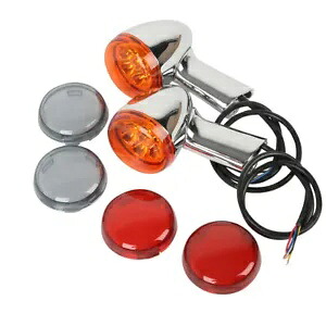 クローム リア ターン シグナル インジケーター アンバー ハーレー スポーツスター XL 883 92-up用 Chrome Rear Turn Signals Indicator Amber Fit For Harley Sportster XL 883 92-up 【並行輸入品】