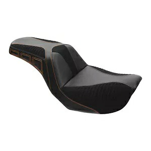 ブラック + ブラウン運転席 & 助手席ハーレーダイナローライダー FXDL 2006-2017 に適合 Black+Brown Driver & Passenger Seat Fit For Harley Dyna Low Rider FXDL 2006-2017 【並行輸入品】