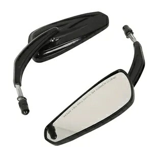 ブラック 8mm バックミラー ハーレースポーツスター XL 883 XL 1200 ロードグライドに適合 Black 8mm Rear View Mirrors Fit For Harley Sportster XL 883 XL 1200 Road Glide 【並行輸入品】