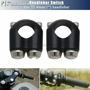 デュアルボタンマイクロスイッチハンドコントロールモメンタリMスイッチキット、1インチバーチョッパー用 Dual Button Microswitch Hand Control Momentary M-Switch Kit for 1 in Bar Chopper 【並行輸入品】