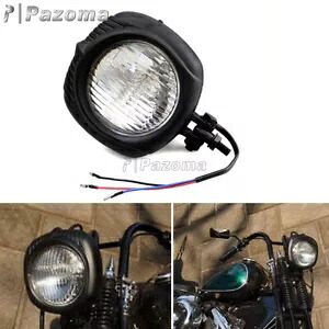 レトロアルミヘッドライトヴィンテージランプボトムマウントハーレーソフテイルチョッパー用 Retro Aluminum Headlight Vintage Lamp Bottom Mount For Harley Softail Chopper 【並行輸入品】