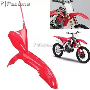 赤いプラスチックフロントフェンダーナンバープレートセットオフロードホンダ CRF450R CRF250XR Red Plastic Front Fender Number Plate Set Off Road For Honda CRF450R CRF250XR 【並行輸入品】