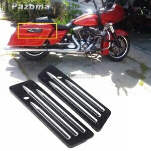 ハーレーストリートグライドロードキング CVO モデルサドルバッグラッチカバーブラック 1993-13 For Harley Street Glide Road King CVO Models Saddlebag Latch Cover Black 1993-13 【並行輸入品】