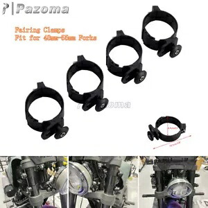 4 個オートバイヘッドライトフロントフェアリングクランプアルミフィット 48 ミリメートル-55 ミリメートルフォーク 4Pcs Motorcycle Headlight Front Fairing Clamps Aluminum Fit for 48mm-55mm Forks 【並行輸入品】