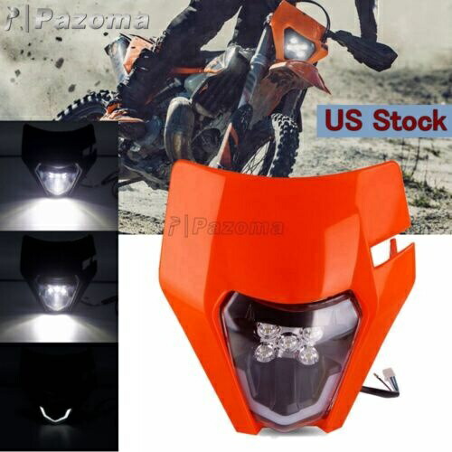 エンデューロ LED ヘッドライト XC XCW EXC EXCF シックスデイズ 250 350 450 500 690R SMCR に適合 Enduro LED Headlight Fits XC XCW EXC EXCF Six Days 250 350 450 500 690R SMCR 【並行輸入品】
