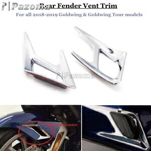 クロームオートバイリアフェンダーベントトリムはホンダゴールドウィング 1800 GL1800 2018-20 に適合 Chrome Motorcycle Rear Fender Vent Trim Fits HONDA Goldwing 1800 GL1800 2018-20 【並行輸入品】