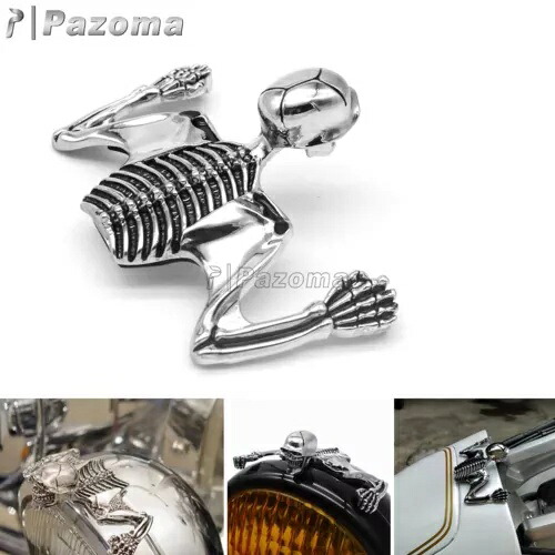 7 インチ ヘッドライト バイザー & フェンダー スカル スケルトン オーナメント カスタム クローム ハーレー用 7 Inch Headlight Visor & Fender Skull Skeleton Ornament Custom Chrome For Harley 【並行輸入品】 36,465円