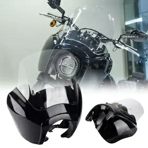 オートバイクラブスタイルクリアフロントガラスフェアリングソフテイルストリートボブFXBB 18+ Motorcycle Club Style Clear Windshield Fairing For Softail Street Bob FXBB 18+ 【並行輸入品】