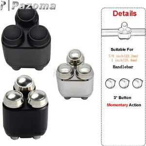 7/8 インチ & 1 インチバーハンドルバースイッチターンシグナル 3 ボタンモメンタリユニバーサル 7/8 inch & 1 inch Bar Handlebar Switch Turn Signal 3 Button Momentary Universal 【並行輸入品】