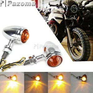 アルミポリッシュ弾丸 LED ウインカーウインカーランニングライトホンダスズキ用 Aluminum Polish Bullet LED Turn Signals Blinker Running Light For Honda Suzuki 【並行輸入品】
