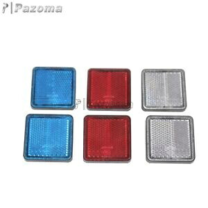 オートバイスクエアリフレクターサイド安全警告マーカーユニバーサルトラック ATV Motorcycle Square Reflector Side Safety Warning Marker Universal For Truck ATV 【並行輸入品】