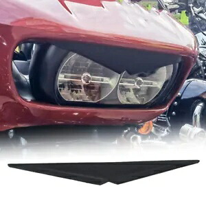 ハーレーエレクトラロードグライドモデル用ヘッドライトアッパーチップトリムバイザーブラック15-20 For Harley Electra Road Glide Models Headlight Upper Tip Trim Visor Black 15-20 【並行輸入品】
