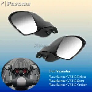 ペアモーターボートバックミラーヤマハウェーブランナー VX110 スポーツデラックス 05-2009 Pair Motorboat Rearview Mirrors For Yamaha Waverunner VX110 Sport Deluxe 05-2009 【並行輸入品】