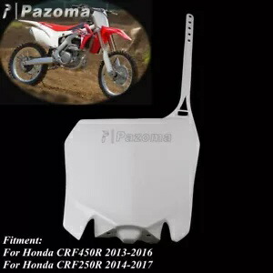ホワイトダートバイクフロントナンバープレートはホンダ CRF450R 2013-16 CRF250R 2014-17 に適合 White Dirt Bike Front Number Plate Fits Honda CRF450R 2013-16 CRF250R 2014-17 【並行輸入品】