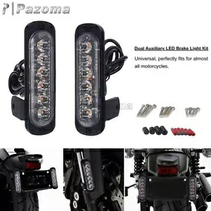 ペア B6 デュアル補助 LED ブレーキライトキットハーレースズキチョッパーユニバーサル Pair B6 Dual Auxiliary LED Brake Light Kit For Harley Suzuki Chopper Universal 【並行輸入品】