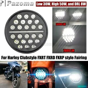 LED ヘッドライト Hi/Lo ビーム DRL ハーレー FXRT FXRD FXRP スタイルヘッドランプフェアリング用 LED Headlight Hi/Lo Beam DRL For Harley FXRT FXRD FXRP Style Headlamp Fairing 【並行輸入品】