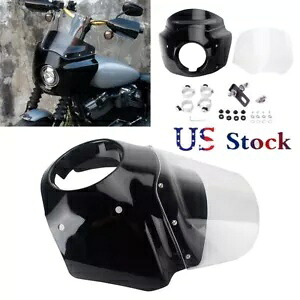 オートバイフロントフェアリングフロントガラスキットハーレーローライダーストリートボブ 2018-23 Motorcycle Front Fairing Windshield Kits For Harley Low Rider Street Bob 2018-23 【並行輸入品】