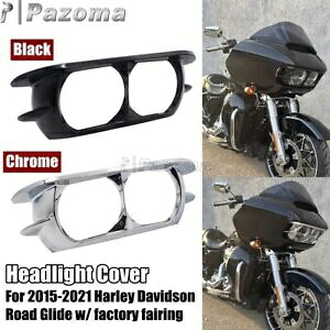 ハーレーロードグライド FLTRK FLTRX フェアリングヘッドライトトリムカバーベゼル 2015-2021 For Harley Road Glide FLTRK FLTRX Fairing Headlight Trim Cover Bezel 2015-2021 【並行輸入品】