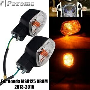 ホンダ MSX グロム 125 フロントリアターンシグナルライトアンバーウインカー 2014-2015 For HONDA MSX Grom 125 Front Rear Turn Signal Lights Amber Blinker 2014-2015 【並行輸入品】 35,035円