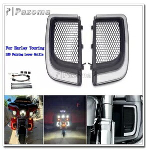 LED ランライト/ターンシグナルフェアリング下部グリルはハーレーツーリングロードグライドに適合します。 LED Run Light/Turn Signal Fairing Lower Grills Fits Harley Touring Road Glide 【並行輸入品】