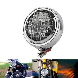 ハーレーダイナスポーツスターチョッパーボバークローム4.5インチヘッドライトフロントヘッドランプ用 For Harley Dyna Sportster Chopper Bobber Chrome 4.5'' Headlight Front Head Lamp 【並行輸入品】