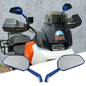 ハーレー スポーツスター 883/1200 XL モデル用ブルー左右バックミラーサイドミラー Blue Left&Right Rearview Side Mirrors For Harley Sportster 883/1200 XL Models 【並行輸入品】