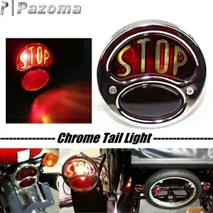 ハーレー用レトロスタイルブレーキ「ストップ」テールライトデュオランプランプチョッパーカスタムクローム For Harley Retro Style Brake \