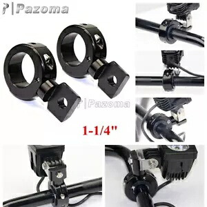 ペアスポットフォグドライビングライトフォークマウントクランプブラケットホルダーは1-1/4インチバーに適合 Pair Spot Fog Driving Light Fork Mount Clamp Bracket Holder Fits 1-1/4\