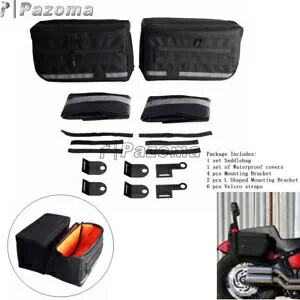 オートバイサドルバッグライダー収納荷物バッグキットハーレーソフテイルダイナ用 Motorcycle Saddlebags Rider Storage Luggage Bag Kits For Harley Softail Dyna 【並行輸入品】