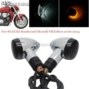 2x フロントアンバーターンシグナルインジケータースズキブルバード M109R VRZ1800 E24 2x Front Amber Turn Signals Indicator For SUZUKI Boulevard M109R VRZ1800 E24 【並行輸入品】