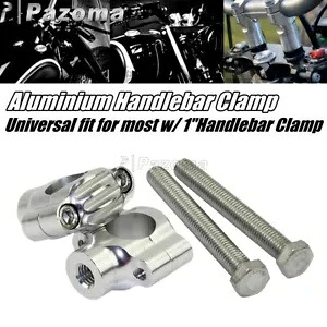 1 インチオートバイハンドルバーハンドルバーマウントアダプターライザークランプハーレーダイナ用 1Inch Motorcycle Handlebar Handle Bar Mount Adapter Risers Clamp For Harley Dyna 【並行輸入品】