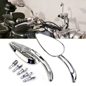 オートバイクロームスケルトンスカルリアビューミラーカフェレーサーボバーチョッパー用 Motorcycle Chrome Skeleton Skull Rear View Mirrors For Cafe Racer Bobber Chopper 【並行輸入品】