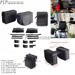 クラブスタイルハンドルバーツールバッグサドルバッグ荷物バッグハーレーダイナソフテイルに適合 Club Style Handlebar Tool Bag Saddlebags Luggage Bags Fits Harley Dyna Softail 【並行輸入品】