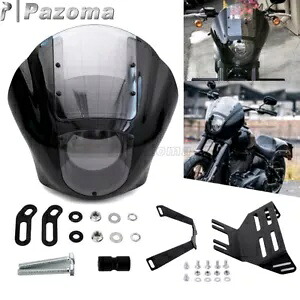 クォーターフェアリング フロントガラスキット付き ソフテイル ローライダー S FXLRS 117/114 20-2022用 Quarter Fairing w/ Windshield Kits For Softail Low Rider S FXLRS 117/114 20-2022 【並行輸入品】