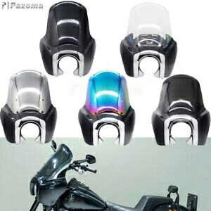 フロントフェアリングフロントガラス 5.75インチヘッドライト付き ハーレーローライダーS FXLRS 20-22用 Front Fairing Windshield W/ 5.75'' Headlight For Harley Low Rider S FXLRS 20-22 【並行輸入品】