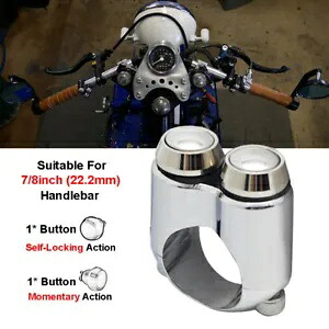 セルフラッチ+ラッチモメンタリボタンスイッチハンドルバーコントロールユニバーサル22mmバー Self Latch + Latch Momentary Button Switch Handlebar Control Universal 22mm Bar 【並行輸入品】
