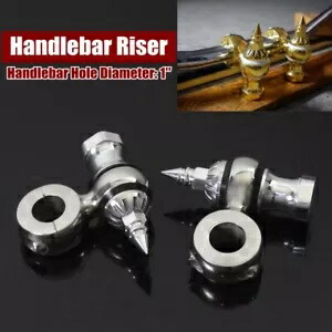 カフェレーサーチョッパーボバーレトロ2インチオフセットドッグボーン1インチライザーバーマウントクランプ用 For Cafe Racer Chopper Bobber Retro 2\