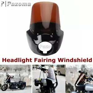 オートバイフロントフェアリング 15 インチフロントガラスハーレーソフテイルローライダー 2018-2020 Motorcycle Front Fairing 15\