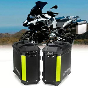 BMW ヤマハ ホンダ スズキ 36L ハードトランク サドルバッグ サイド荷物ケース ブラック For BMW Yamaha Honda Suzuki 36L Hard Trunk Saddle Bag Side Luggage Case Black 【並行輸入品】
