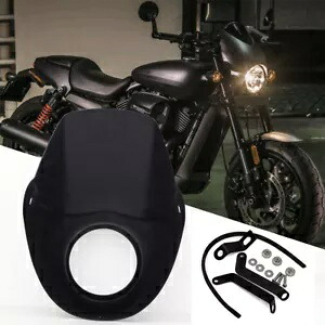 ハーレーストリート 500 XG500 750 XG750 フロントヘッドライトフェアリングマスクブラック 15-2020 For Harley Street 500 XG500 750 XG750 Front Headlight Fairing Mask Black 15-2020 【並行輸入品】