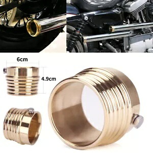 ハーレーチョッパー用カスタム2-1/2インチパイプオートバイソリッドブラスエキゾーストエンドチップ For Harley Chopper Custom 2-1/2\