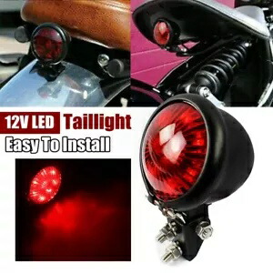 リアテールライトラウンドレトロオートバイ LED ブレーキテールシグナルライトハーレーに適合 Rear Tail Light Round Retro Motorcycle LED Brake Tail Signal Light Fits Harley 【並行輸入品】