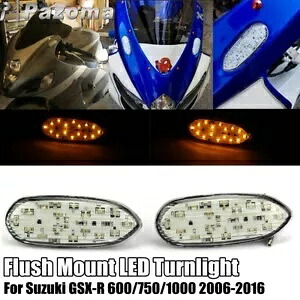 フラッシュマウントアンバー LED ターンシグナルライトスズキ GSX-R 600/750/1000 2005-2016 Flush Mount Amber LED Turn Signal Light For Suzuki GSX-R 600/750/1000 2005-2016 【並行輸入品】