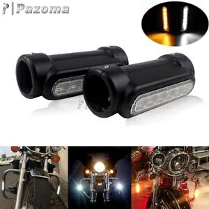 1-1/4インチ クラッシュバー ドライビングライト LED ターンシグナルライト ハーレーダイナツーリング用 1-1/4 in Crash Bar Driving Light LED Turn Signal Light For Harley Dyna Touring 【並行輸入品】