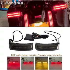 リア LED サドルバッグ ランニング ブレーキ ターン シグナル ライト ハーレー ツーリング 2014 以降用 Rear LED Saddlebag Running Brake Turn Signals Light For Harley Touring 2014-Up 【並行輸入品】