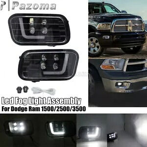 フロントバンパー LED フォグランプ DRL ダッジ ラム 1500 拡張キャブ/クルーキャブ ピックアップに適合 Front Bumper LED Fog Lights DRL Fits Dodge Ram 1500 Extended Cab/Crew Cab Pickup 【並行輸入品】